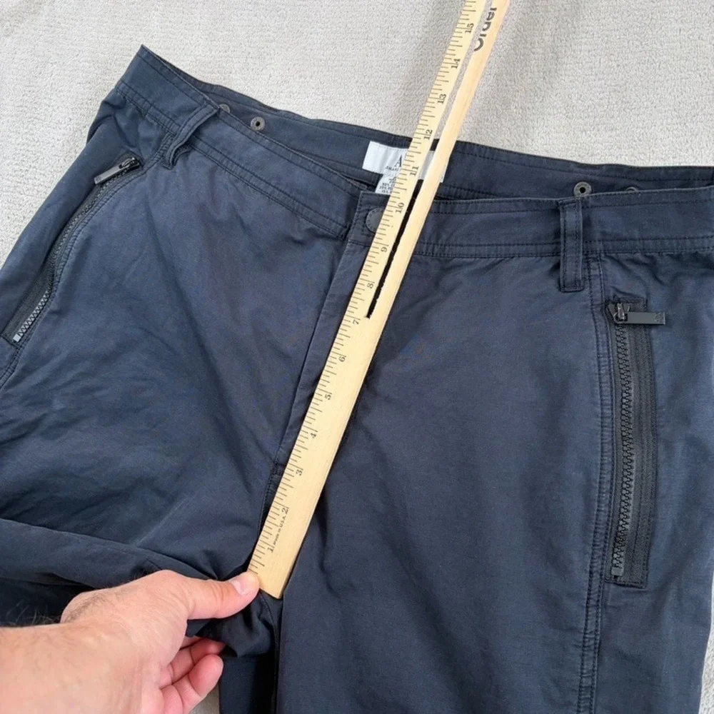 Armani Exchange Performance‎ Cinch Waist Pants Men 34L Zip Pockets Baggy Grunge